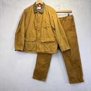 Vintage Saf T Bak American Field Hunting Suit Mens Medium M Tan Jacket Pants